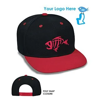 6819 Constructed Poly Serge Flat Bill Snapback Cap