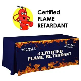 8' Flame Retardant Fitted Table Cover
