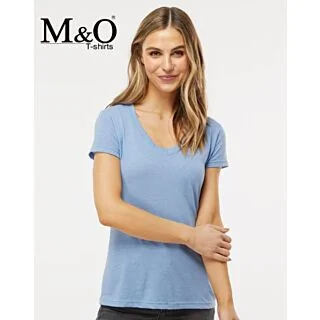 3542 M&O Women's Deluxe Blend V-Neck T-Shirt