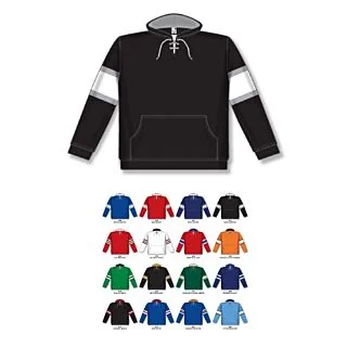 A1845 Hockey Stripe Hoodie with Front Pocket