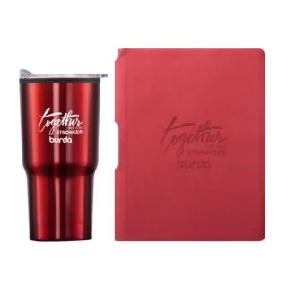 G408-101-BK Eccolo Groove Journal/Bexley Tumbler Gift Set