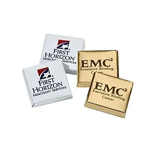 Individually Foil Wrapped 1.25" Chocolate Squares