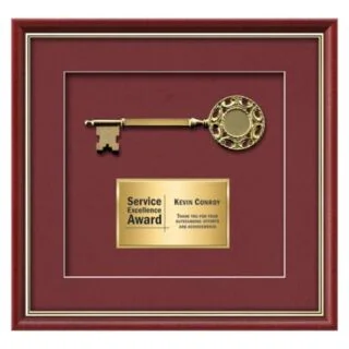 WLA-51G-KG Baron Key Award - Mahogany/Gold Frame