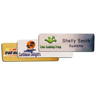 BB-102FC Metal Plated Name Badge (3" x 1")