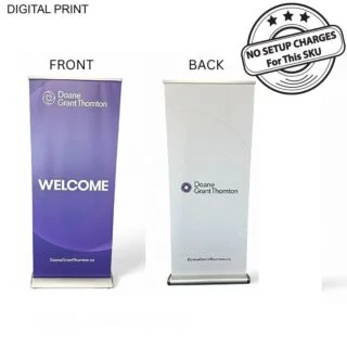 DP780 Custom Printed Deluxe Double-Sided Wide Base Retractable Banner Stand