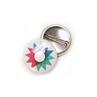 1" Circle Pin Back Button