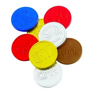 Individually Foil Wrapped 1.5" Custom Chocolate Coins