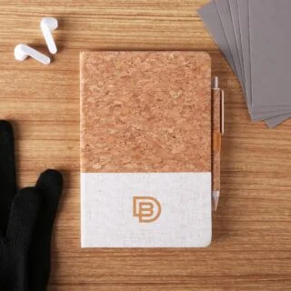 CA9788 Montado Cork and Linen Journal - Eco-Friendly Design