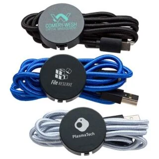EAC-TP20 Triplex 3-in-1 Light-Up Charging Cable - Customizable with LED Logo
