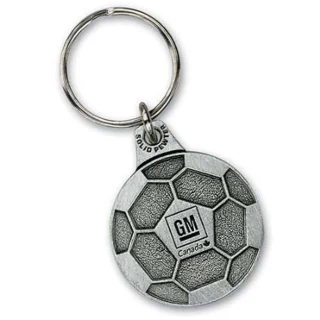 2D Solid Pewter Key Chain