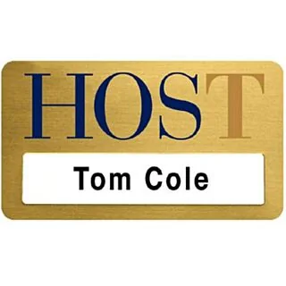 Screen Printed Metal Plated Name Badge (2 7/8" x 1 5/8")
