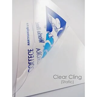 23/100 - 76 to 100 sq in Custom Shape Clear Cling Vinyl Window Decals