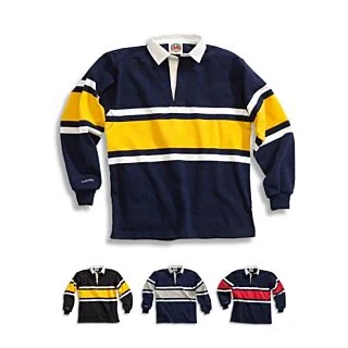Traditional Cotton Collegiate Stripe Rugby Shirts