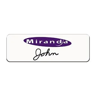 Write-on Economy Plastic Name Badge (3" x 1")