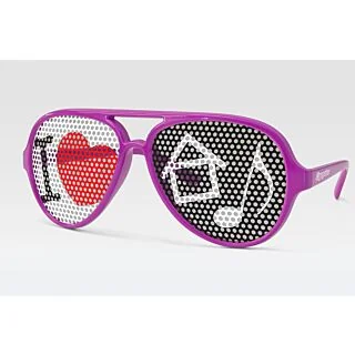 Aviator Style Sunglasses with Pinhole Lenses