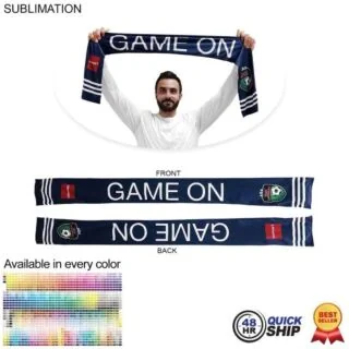 SU565 Sublimated Soccer Football Stadium Scarves, 6x60 5Day Production