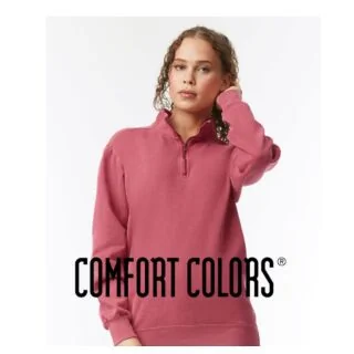 1580 Comfort Colors Garment Dyed Quarter-Zip Sweatshirt - Sustainable & Stylish
