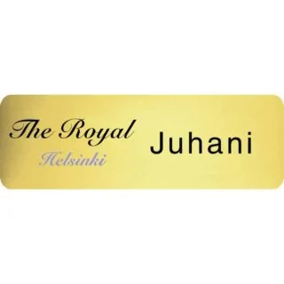 Elegant Brass Name Badge (3" x 1")