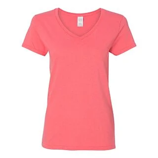 5V00L Women’s Heavy Cotton V-Neck T-Shirt | Custom Printed