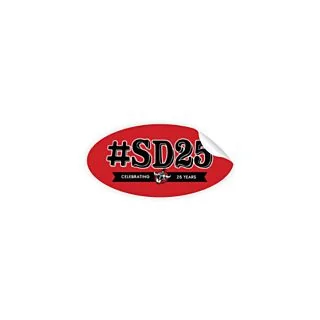 3.5" x 1.75" Oval Glossy Sticker