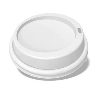 White Dome Sipper Hot Cup Lid for 10oz-20oz
