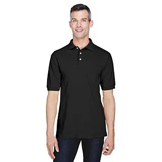 M265P Harriton Men's 5.6 oz. Easy Blend Polo with Pocket