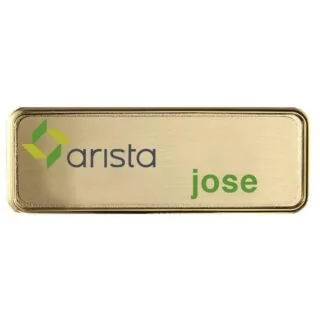 Full Colour Metal Frame Name Badge (3" x 1")