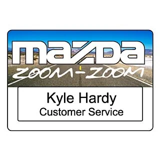 Full Colour Print - Window Plastic Name Badge (2.63" x 1.75")