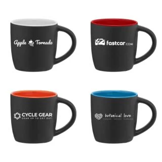 MUZ Zanzibar - 12 oz. Matte Black Ceramic Mug with ColorPop
