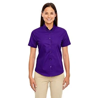 78194 Core 365 Ladies' Optimum Short-Sleeve Twill Shirt