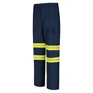 PT88EN RED KAP ENHANCED VISIBILITY INDUSTRIAL CARGO PANTS. 