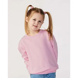 3317 Rabbit Skins Toddler Fleece Crewneck Sweatshirt - Custom Screen Printed