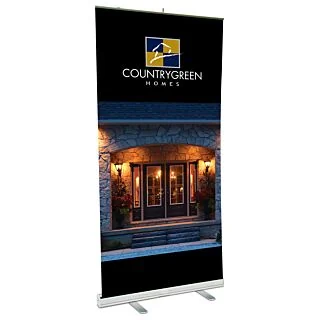 47" w x 82" h Retractable Banner & Stand