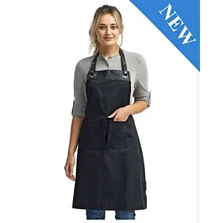 RP123 Artisan Collection by Reprime - Espresso Bib Apron with Pockets