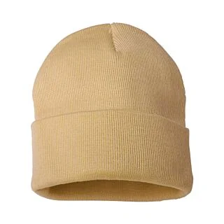 SP12 – 12" Solid Cuffed Beanie | Custom Embroidered Winter Hat
