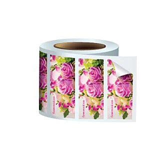 2.5" x 1" Rectangle Glossy Stickers On a Roll