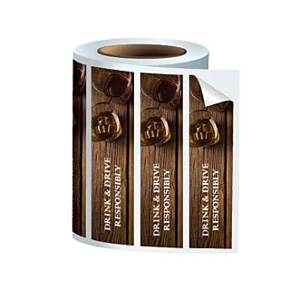 4" x 1" Rectangle Glossy Stickers On a Roll