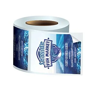 5" x 4" Rectangle Glossy Stickers On a Roll