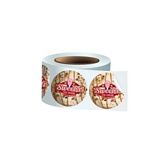 2" Circle Glossy Stickers On a Roll