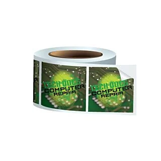 2.5" Square Glossy Stickers On a Roll