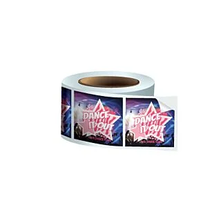 2" Square Glossy Stickers On a Roll