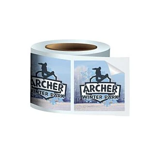 3" Square Glossy Stickers On a Roll