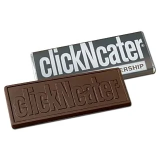 Full Colour Wrapped 1.75 oz Custom Molded Chocolate Bars
