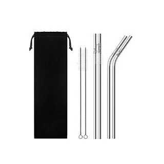 Stainless Steel Reusable Straw Set