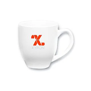 14 oz Printed Bistro Ceramic White Mug