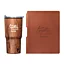                                                             The perfect corporate gift, the G408-101 Eccolo® set includes a Groove Journal and a 20oz Bexley Tumbler. The journal features 192 lined pages and a pen holder, while the stainless steel tumbler 