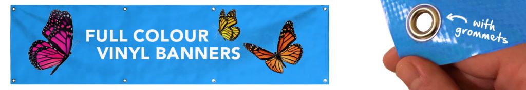 Custom printed flags and banners in downtown Toronto