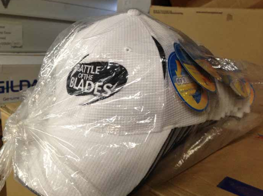 Custom embroidered baseball caps in white