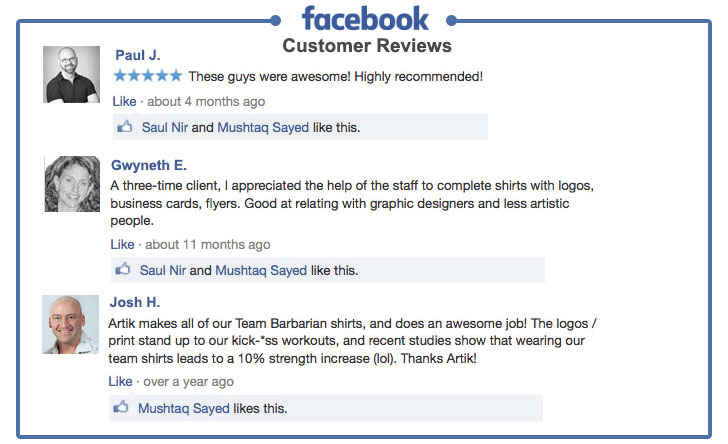 Facebook Customer Reviews
