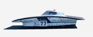 Horizon Weight: 530 lbs (without driver) Power: 1400W 24% Silicon solar cells Batteries: Lithium ion Competitions: World Solar Challenge 2015 - 12th Place in Challenger Class, American Solar Challenge 2016 - 3rd Place Horizon was unveiled to the world on August 7th 2015 as the Blue Sky Solar Racing team's 8th generation car. This was the first generation to move the driving compartment to one side to maximize effiencey. The car competed in Australia for the 2015 World Solar Challenge where it placed 12th overall, 3rd in North America. In 2016 the team brought the car to the American Solar Challenge where they placed 3rd overall and 1st in Canada.
